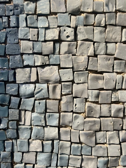 dettaglio mosaico azzurro