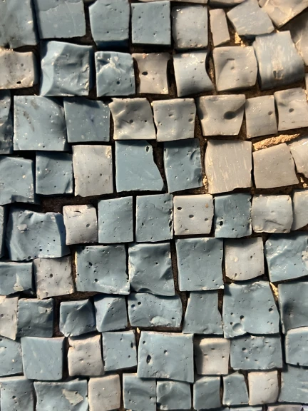 dettaglio mosaico azzurro